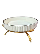 Керамічне блюдо 1571B для сервірування з декоративною підставкою