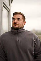 Чоловічий флісовий костюм графіт великого розміру Розміри: L, XL, XXL, фото 2