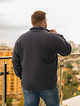 Чоловіча флісова толстовка сіра великого розміру Розміри: L, XL, XХL, фото 4