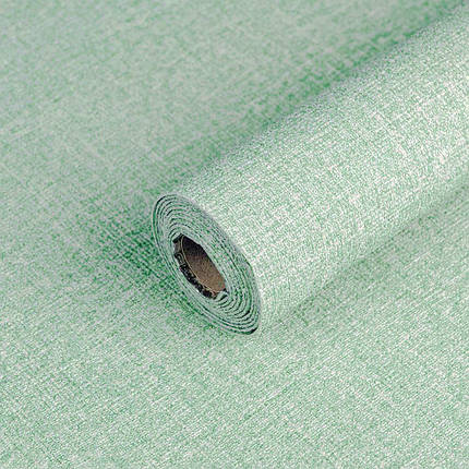 Шпалери рулонні самоклеючі миючі 2,8м х 50см х 2,5мм шпалери пвх в рулоні на клейовій основі Зелено-білі, фото 1