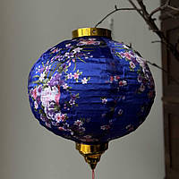 Китайський підвісний ліхтарик Традиційна прикраса для фотозон | Місячного нового року Синій круглий ліхтарик