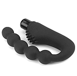 Масажер простати з вібрацією, Чоловічий анальний вібратор із силікону з віброкулею, Інтимні іграшки, фото 3