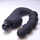 Масажер простати з вібрацією, Чоловічий анальний вібратор із силікону з віброкулею, Інтимні іграшки, фото 7