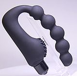 Масажер простати з вібрацією, Чоловічий анальний вібратор із силікону з віброкулею, Інтимні іграшки, фото 8