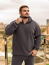 Чоловічий флісовий костюм графіт великого розміру Розміри: L, XL, XXL, фото 4