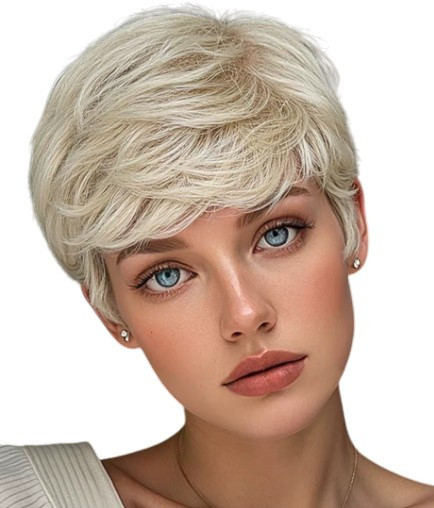 Перука коротка блондинки, термоволокно DC 1003-2