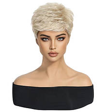 Перука коротка блондинки, термоволокно DC 1003-2, фото 5
