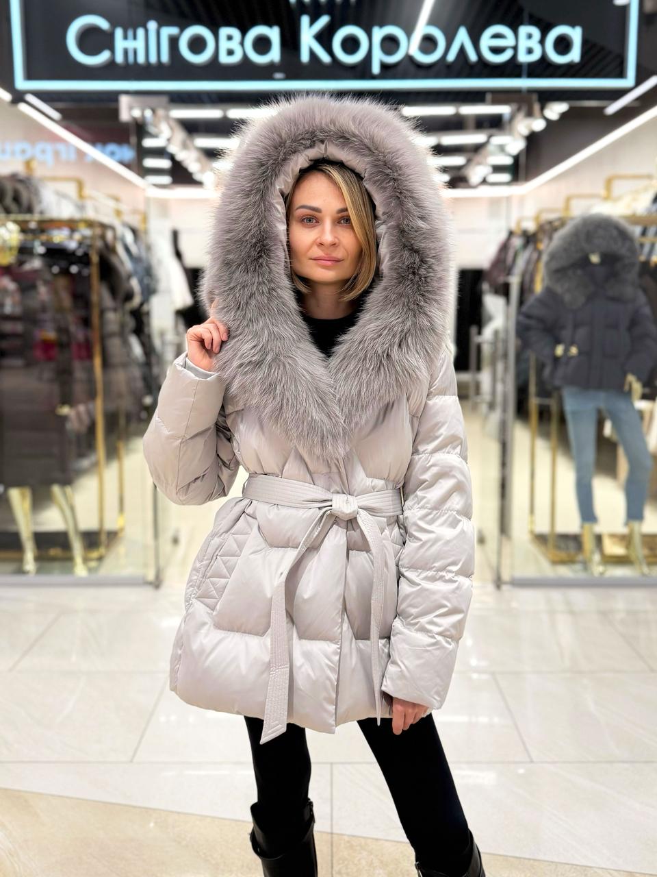 Пуховик жіночий Chanevia 25598 ICE GREY, фото 1