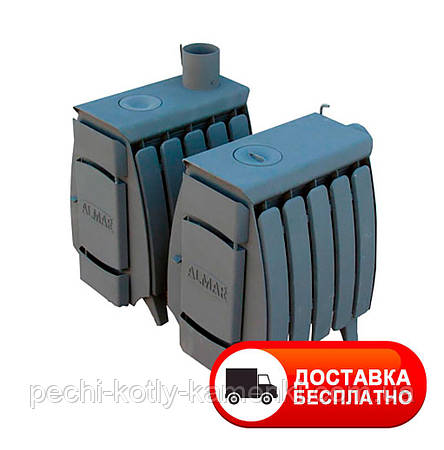 Піч на дровах буржуйка з конфоркою Almar аналог "Вогонь-батарея" 4 мм, фото 1