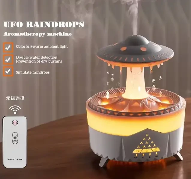 Настільний зволожувач повітря Rainbow Water Drop 350 мл. з пультом, від USB