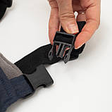 Дитячий зимовий напівкомбінезон Синій  розмір 92–98 см Мембранний, водонепроникний, з флісом та світловідбивачами, фото 3