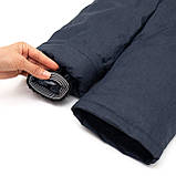 Дитячий зимовий напівкомбінезон Синій  розмір 92–98 см Мембранний, водонепроникний, з флісом та світловідбивачами, фото 8