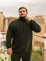 Чоловічий флісовий костюм хакі великого розміру Розміри: L, XL, XXL, фото 3