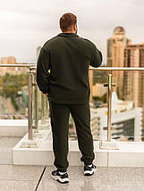 Чоловічий флісовий костюм хакі великого розміру Розміри: L, XL, XXL, фото 5