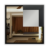 Дзеркало в алюмінієвій рамі 600 х 600 мм., фото 4