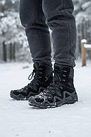 Тактичні чоловічі берці AK чорні з мембраною зимові