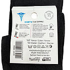 Чоловічі високі демісезонні шкарпетки для діабетиків Marjinal, антибактеріальні без шва бавовняні,розмір 40-45, 12 пар/уп. чорні, фото 2