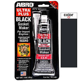 Силіконовий герметик формувач прокладок чорний Abro Ultra Plus 85г