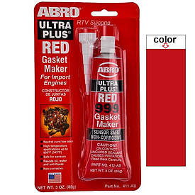 Силіконовий герметик формувач прокладок червоний Abro Ultra Plus 85г
