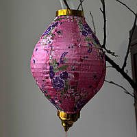 Китайський підвісний ліхтарик Традиційна прикраса для фотозон | Місячного нового року Рожевий овальний ліхтарик