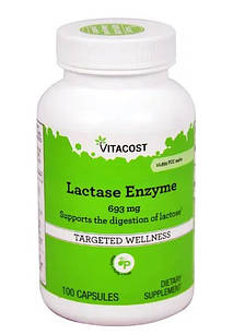 Vitacost Lactase Enzyme 693 mg Фермент лактаза, 100 капсул. До 05/2027