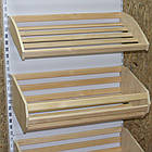 Стелаж хлібний Рістел 1900*950 мм ТИП 4, приставний торговий стелаж для свіжої випічки, кошики з дерева, стелаж Рістел, фото 3