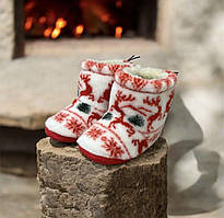 Хатні чобітки з оленями з овчини жіночі