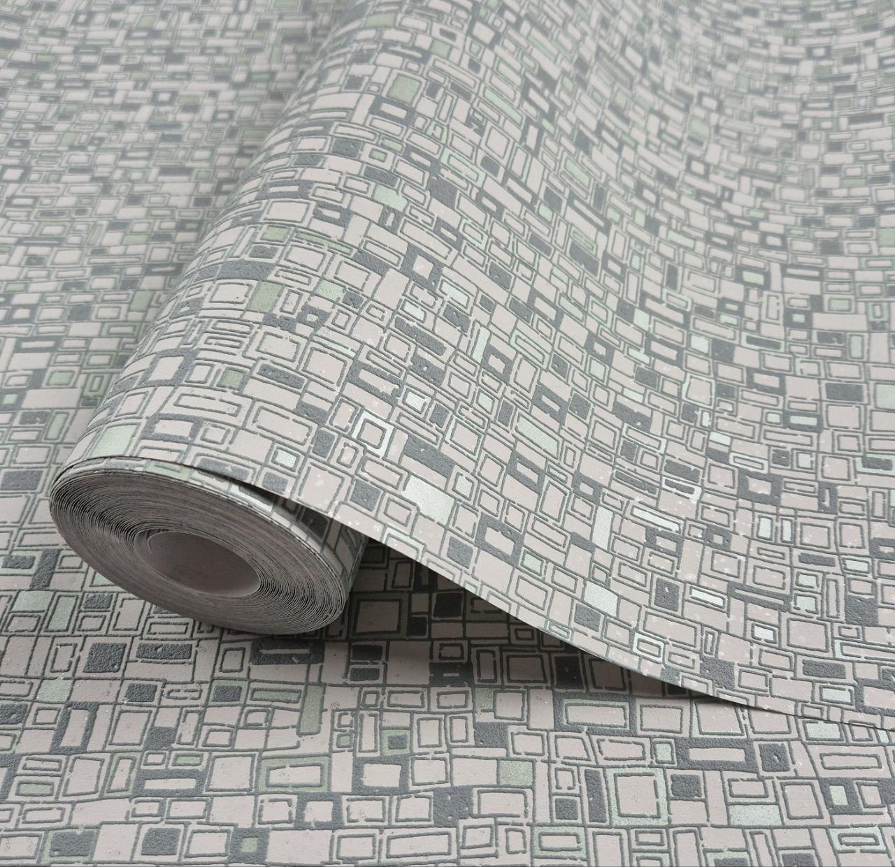 Шпалери вінілові на флізеліні 0.53 × 10.05 м Marburg 57868, бежево-оливкові для спальні, вітальні, кухні, фото 1