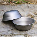 Тарілка титанова глибока Tiartisan 500 мл туристична миска з титану для походу кемпіга та туризму, фото 9