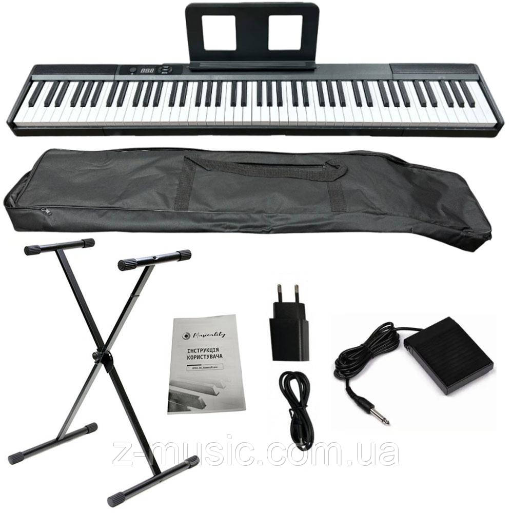 Цифрове піаніно Musicality FP88 BK (стійка, чохол, пюпітр, педпль, блок живлення), фото 1