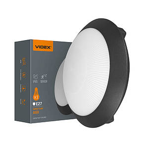 LED світильник під лампу E27 IP54 VIDEX VL-BHR-E2726SB з датчиком руху, фото 1