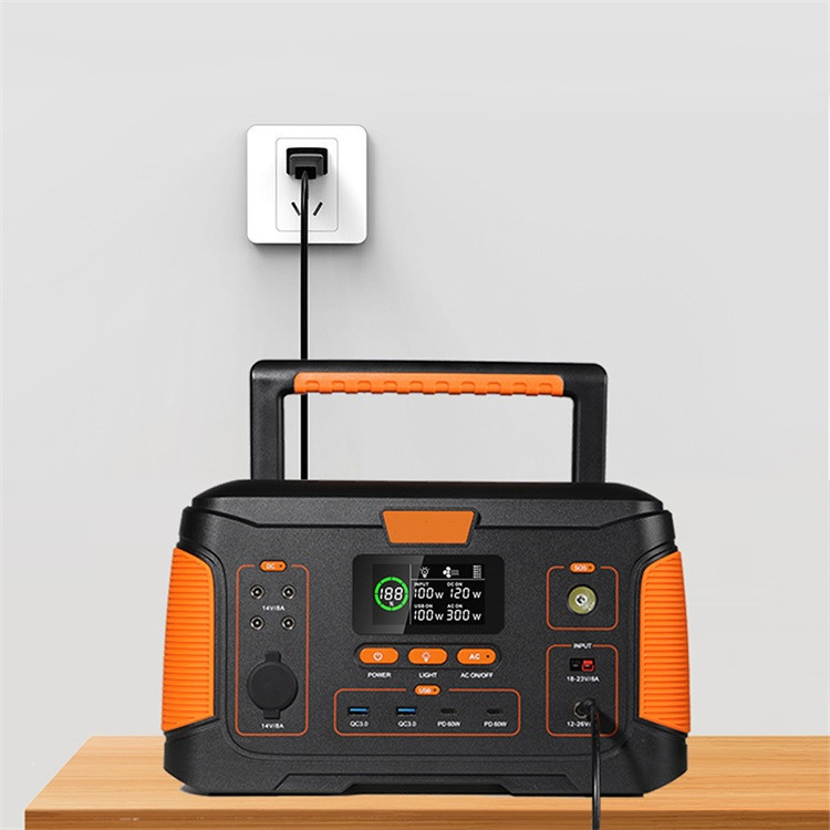 Портативна зарядна електростанція WX1437 500W, автономна зарядна станція з виходами USB, Type-C,DC, ліхтар, фото 1