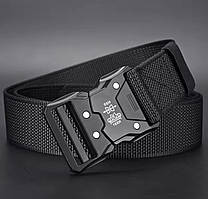 Тактичний ремінь швидко рознімний чорний 125 см