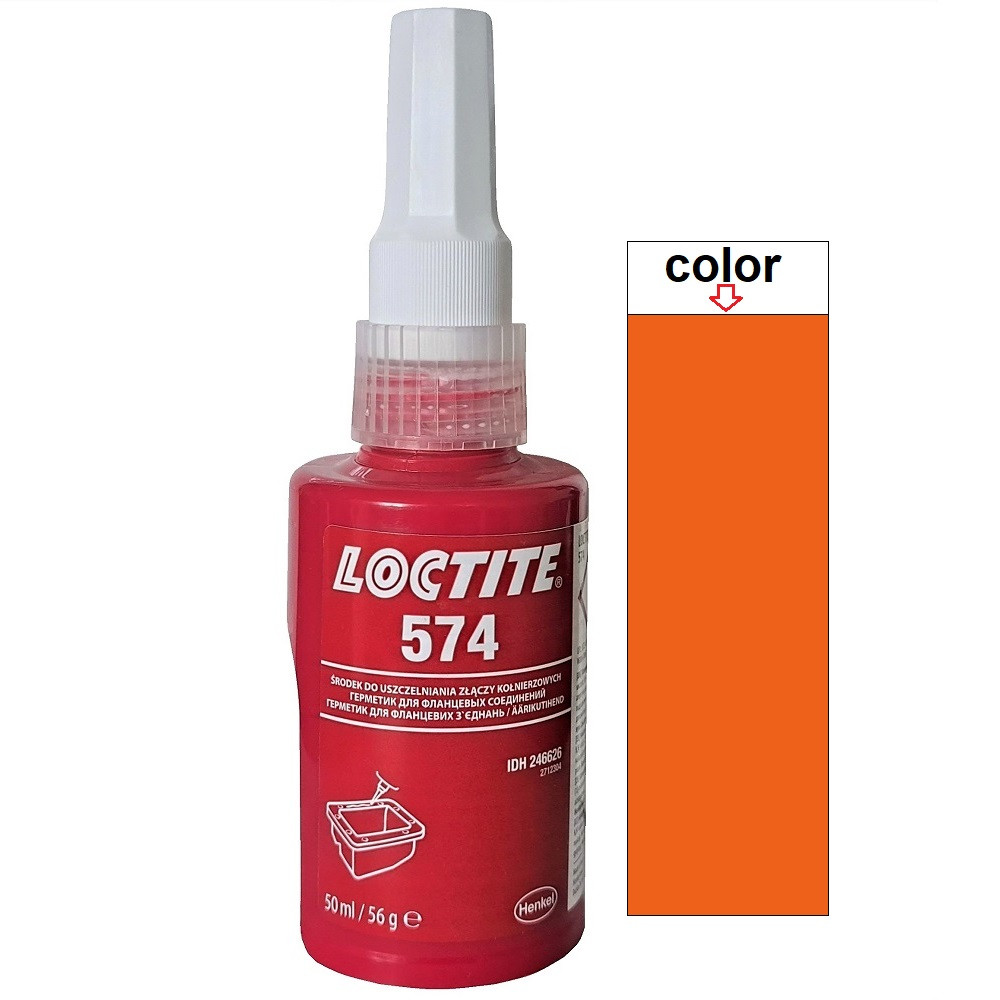 Анаеробний герметик формувач прокладок помаранчевий Loctite 574 50мл