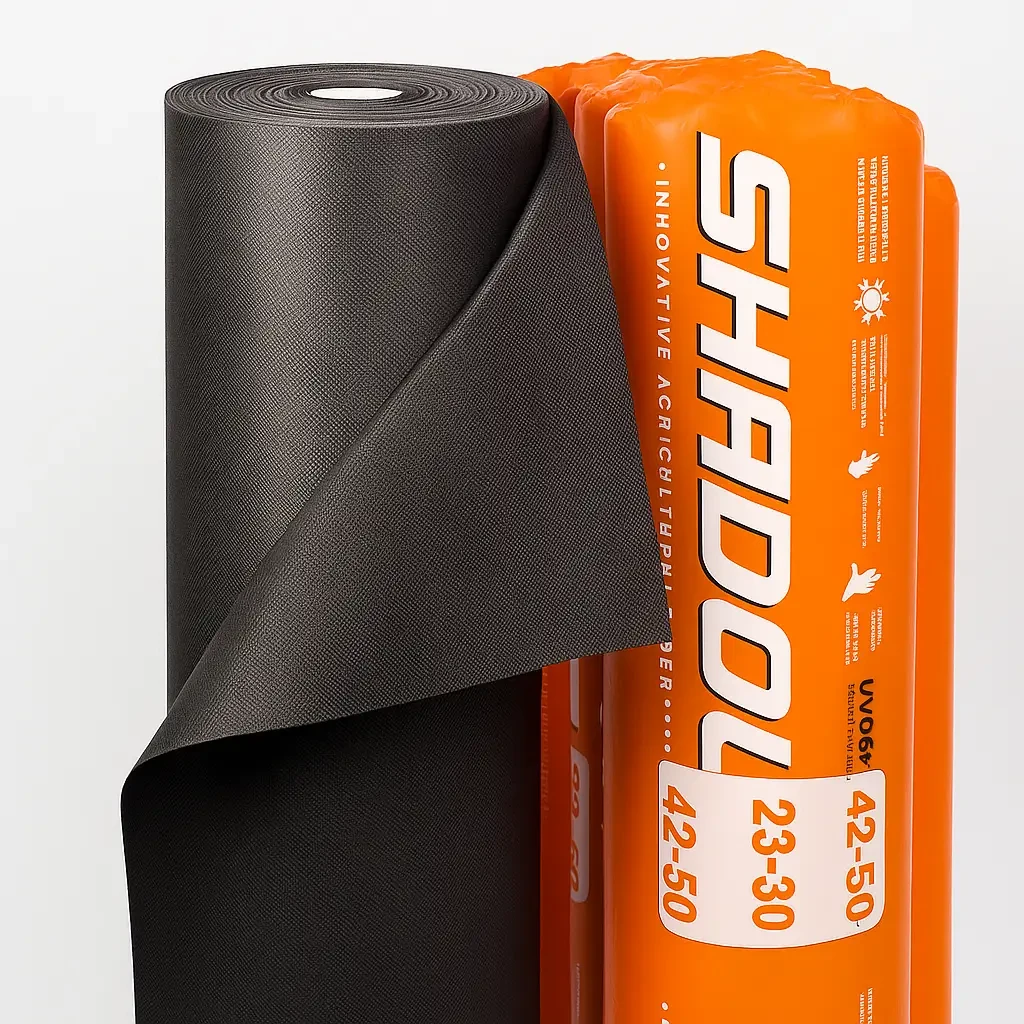 Геотекстиль чорний 80см х 50м (110г/м.кв.). Для садових доріжок. ТМ "Shadow" (Чехія).