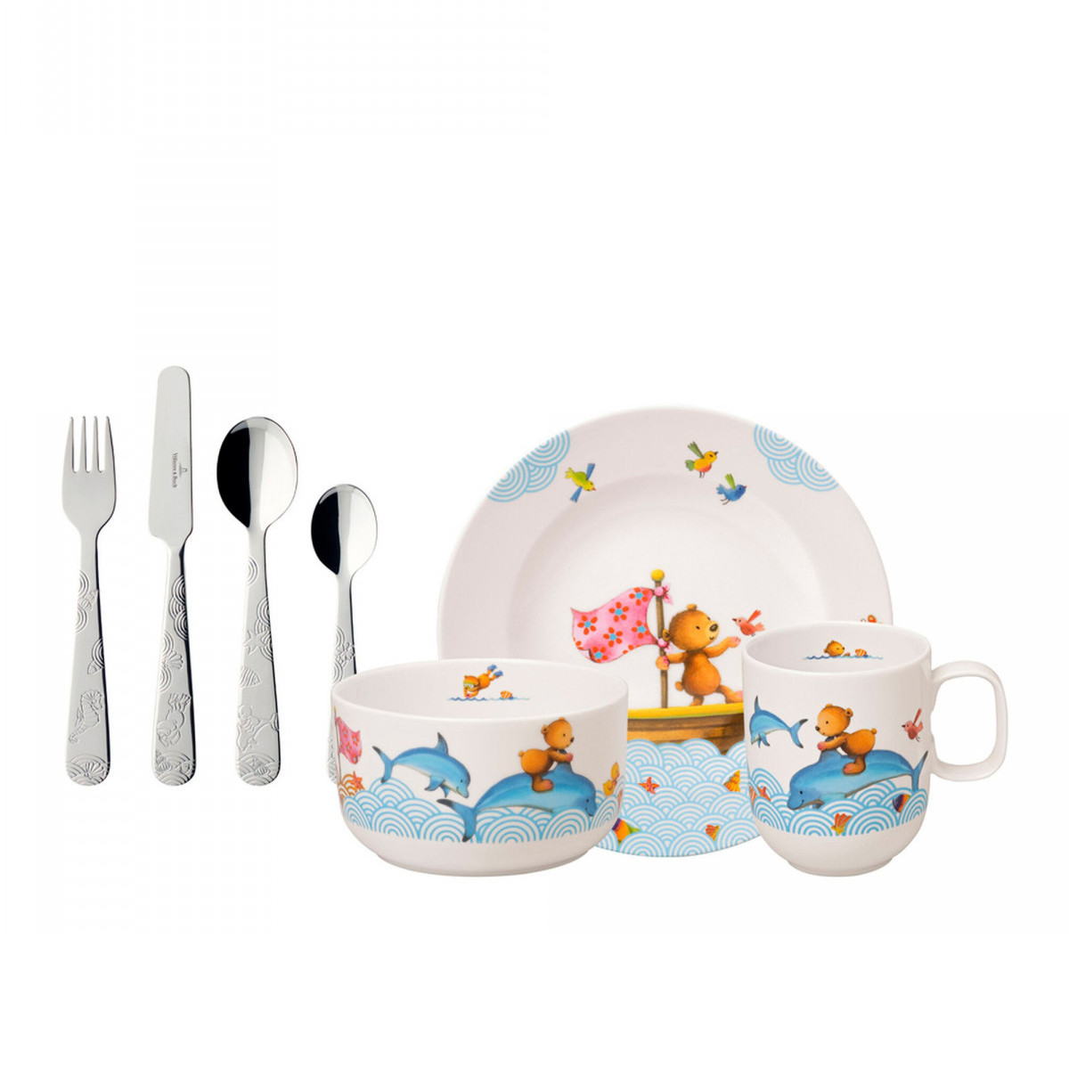 Набір дитячого посуду Villeroy & Boch Happy as a Bear 7 пр 1486648435, фото 1