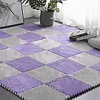 Килимок-пазл із плюшевим покриттям в дитячу плюшевий 30×30 для дому М’який ігровий килимок для дітей та дорослих, фото 3