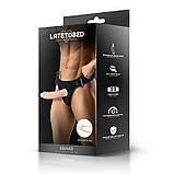 Страпон, пристібний фалоімітатор Bemax з вібрацією, знімний дилдо 15,5 см, фото 6