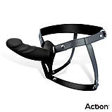 Страпон з фалоімітатором Action Premium силікон розмір S чорний з регульованими ременями, фото 5