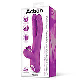 Потрійний вібратор, подвійний вібро Nico Vibe 22,6 см водонепроникний силікон, фото 10