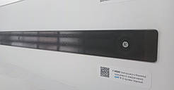 Заглушка стільниці торцева права U-закруглена UA 38х600 R-3 мм чорний