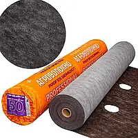 Агроволокно чорне - біле з перфорацією 50г/м² • 3 отвори • 1.60×100 м • "Shadow" • Для мульчування та захисту.