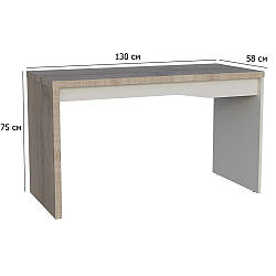 Стіл приставний офісний Connect C SK 130х58 см дуб кремона котта та стоун бейж у стилі мінімалізм