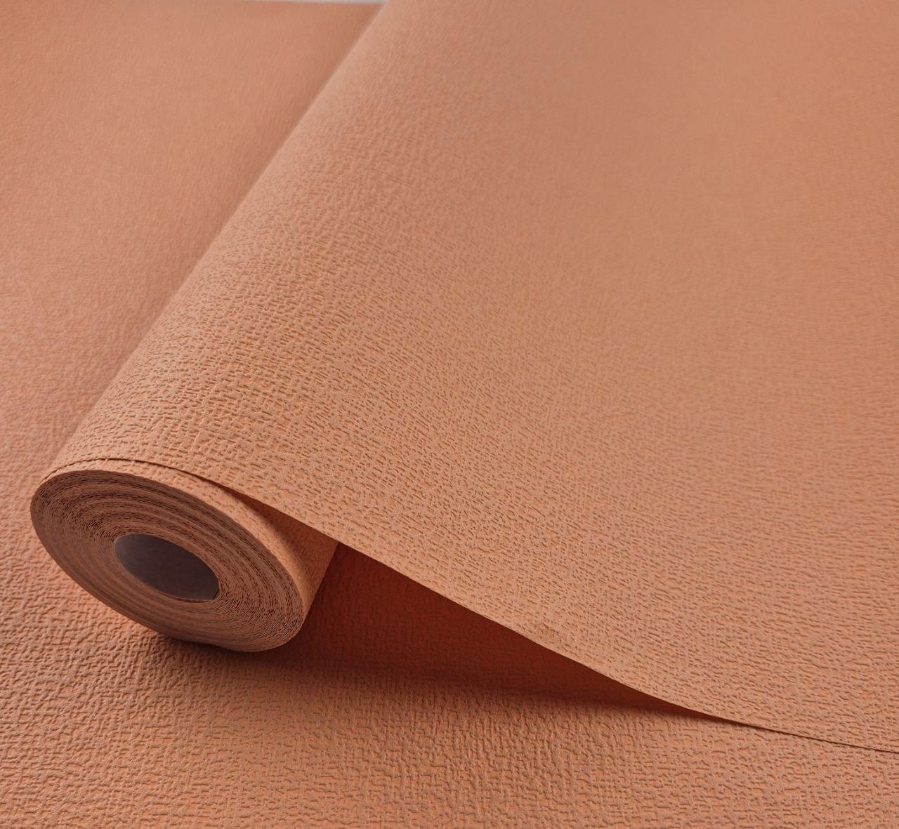 Шпалери вінілові на флізеліні 0.53 × 10.05 м Marburg 57733, помаранчеві для спальні, вітальні, коридору, фото 1