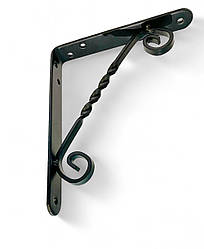 Посилена консоль для дерев'яних полиць AMG-8837 чорний 150х125 мм