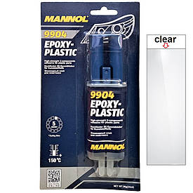 Епоксидний клей для пластику прозорий Mannol 9904 2×12мл