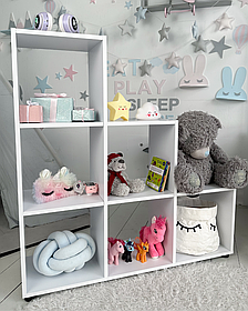 Дитячий стелаж-пірамідка з ДСП 105.5×104.7×29.2 см / полиця для зберігання іграшок та книг