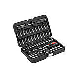 Набір торцевих головок і викруткових насадок 1/4" з інструментами 68 шт. Yato YT-14502, фото 5