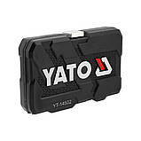 Набір торцевих головок і викруткових насадок 1/4" з інструментами 68 шт. Yato YT-14502, фото 3