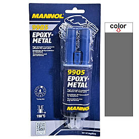 Епоксидний клей для металу темно-сірий Mannol 9905 2×12мл